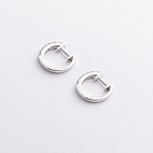 Золоті сережки - кільця з діамантами сб0660ri от ювелирного магазина Оникс - 1