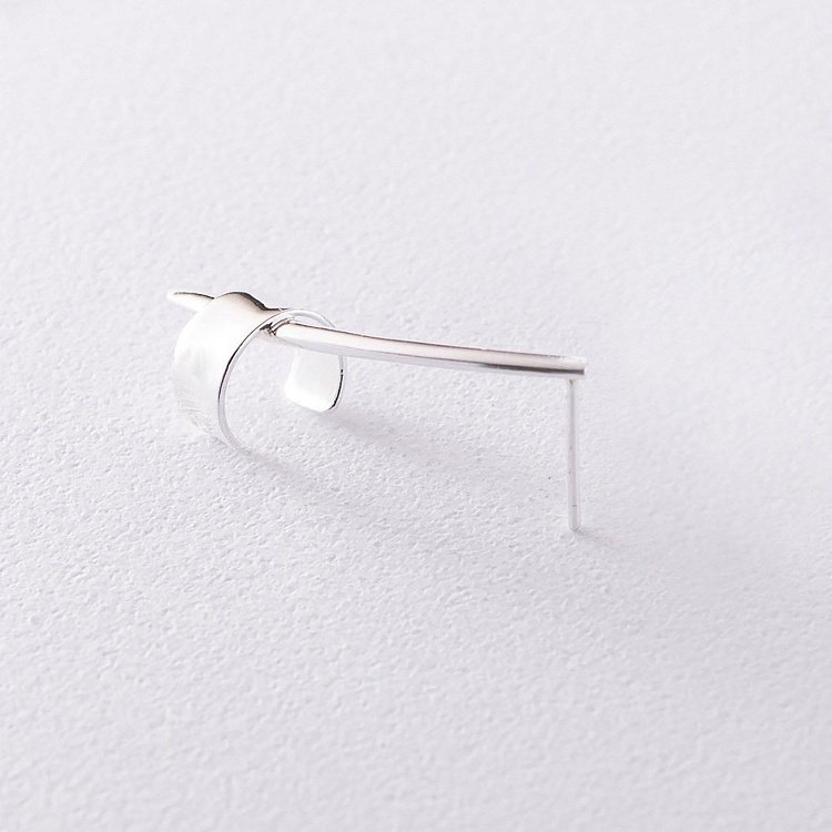 Серебряная каффа "Прикосновение" (на правое ушко) 122913 от ювелирного магазина Оникс - 7