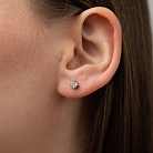 Золоті сережки - пусети (діаманти) сб0642ca от ювелирного магазина Оникс - 3