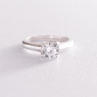 Серебряное кольцо с фианитом 111896 от ювелирного магазина Оникс - 2
