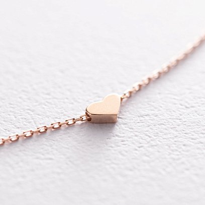 Колье "Сердечко" в красном золоте кол01773 №11