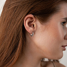 Серебряные серьги - пусеты "Darcy" 7312 от ювелирного магазина Оникс - 4