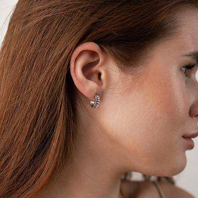 Серебряные серьги - пусеты "Darcy" 7312 №5