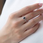 Золотое помолвочное кольцо с сапфиром и бриллиантами к222б от ювелирного магазина Оникс - 1
