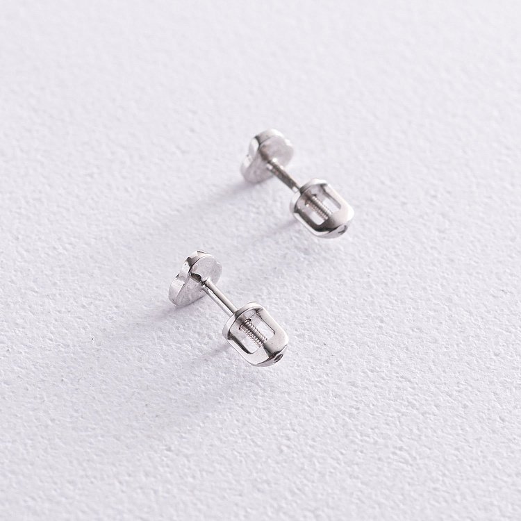 Золоті сережки - пусети "Квіточки" (фіаніти) с07301 від ювелірного магазину Онікс - 2