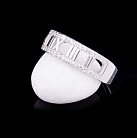 Эксклюзивное серебряное кольцо с фианитами (родий) 111727 от ювелирного магазина Оникс - 1