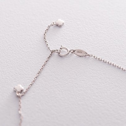 Золотой браслет на ногу "Клевер" б04217 №3