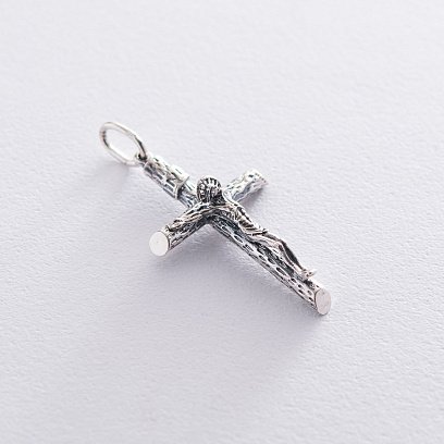 Православный крест из серебра с чернением 13108