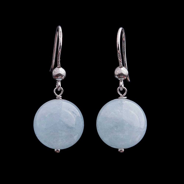 Серьги с аквамарином 96с15 от ювелирного магазина Оникс - 2