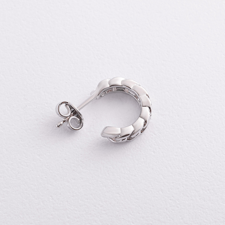 Чоловіча моносережка "Ланцюжок" у сріблі Zancan ESO007 від ювелірного магазину Онікс - 1