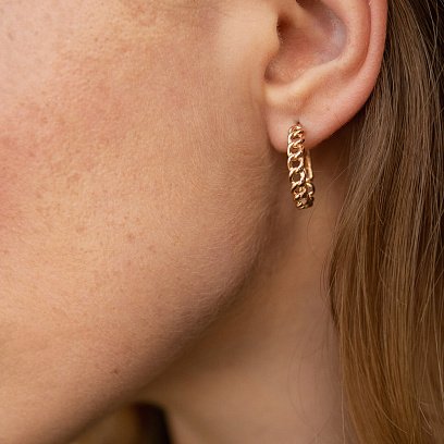 Золотые серьги "Анетт" с07414 №4