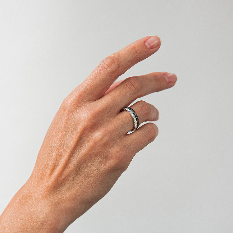 Золота каблучка з діамантами кб0588ri від ювелірного магазину Онікс - 3