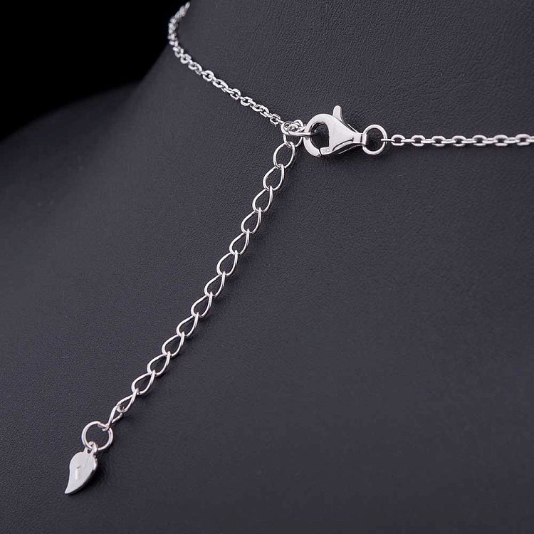 Эксклюзивное серебряное колье "Клевер" с фианитами 18323 от ювелирного магазина Оникс - 2