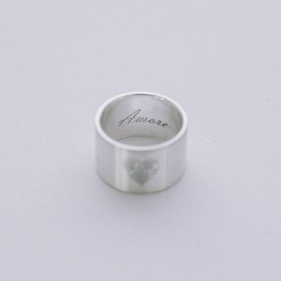 Срібний перстень з гравіруванням "Хвилі" 112143л №5