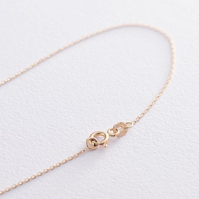 Золотое колье с фианитом кол00790 №3