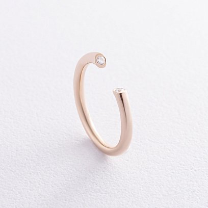 Кольцо "Джолин" в желтом золоте (фианиты) к07480 №3