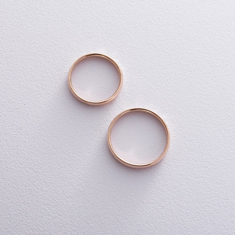 Золотое обручальное кольцо 3 мм (текстурное) обр00409 от ювелирного магазина Оникс - 1