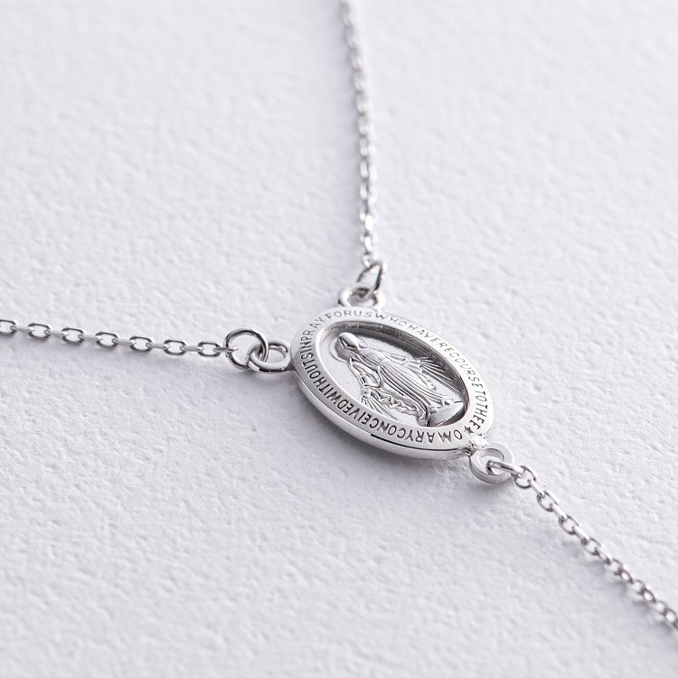 Кольє "Розарій" у білому золоті кол02212 від ювелірного магазину Онікс - 4