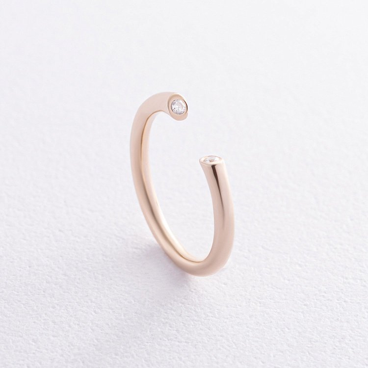 Кольцо "Джолин" в желтом золоте (фианиты) к07480 от ювелирного магазина Оникс - 5