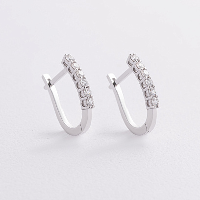 Золоті сережки з діамантами 345231121