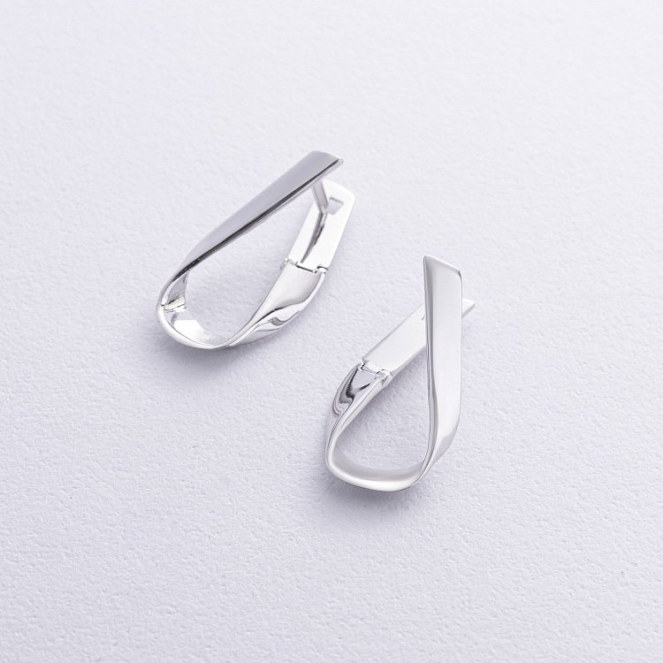 Сережки "Alicia" у білому золоті с08748 від ювелірного магазину Онікс