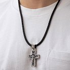 Мужской серебряный православный крест "Распятие" с ониксом 1070о от ювелирного магазина Оникс - 1
