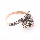 Золотое кольцо "Пантера" с фианитами к06138 от ювелирного магазина Оникс - 2