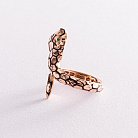 Золотое кольцо "Змея" (эмаль, фианиты) к06951 от ювелирного магазина Оникс - 1
