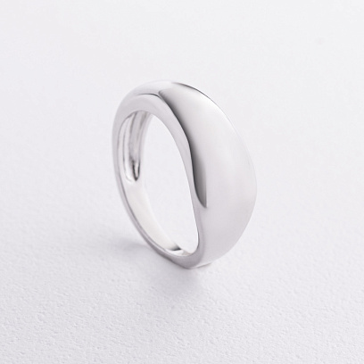 Серебряное кольцо «Волна» 112839