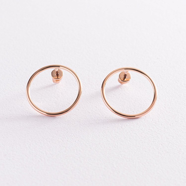 Золоті сережки "Кругообіг" (2.0 см) с07789 від ювелірного магазину Онікс - 5