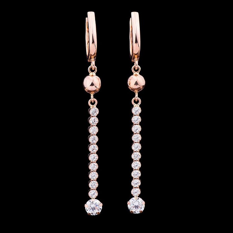 Золоті сережки з фіанітами с01302 від ювелірного магазину Онікс - 1