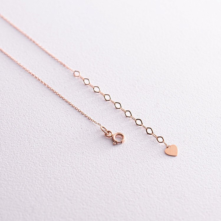 Кольє "Місяць" з фіанітами (червоне золото) кол02309 від ювелірного магазину Онікс - 6