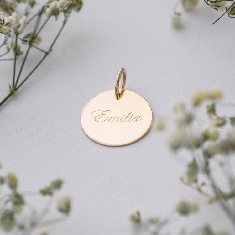 Кулон для гравіювання в червоному золоті (17 мм) п03611 від ювелірного магазину Онікс - 10