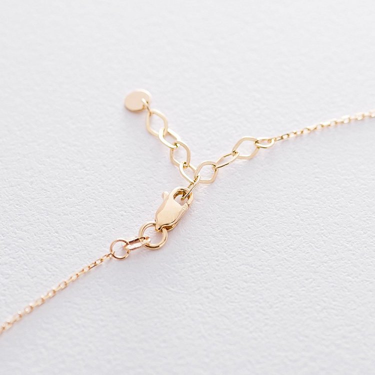 Золоте кольє з квадратиками кол01448 від ювелірного магазину Онікс - 1