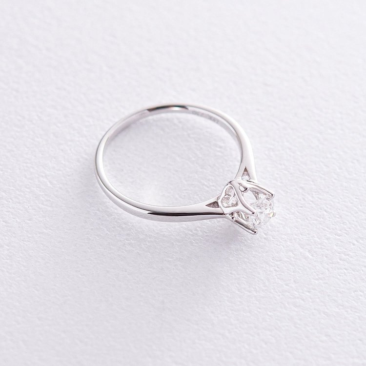 Помолвочное кольцо в белом золоте (бриллиант) кб0315lg от ювелирного магазина Оникс - 2