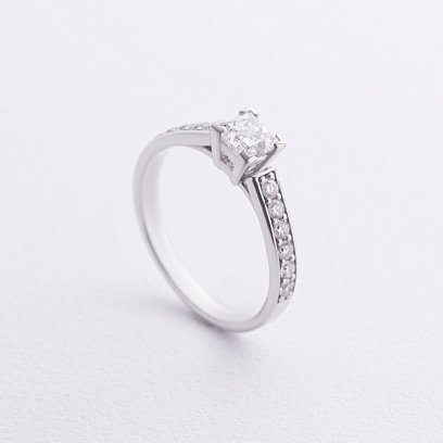 Заручальна золота каблучка з діамантами 239751121