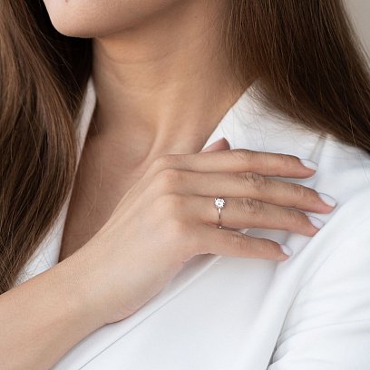 Заручальна каблучка з фіанітом 111352 №3