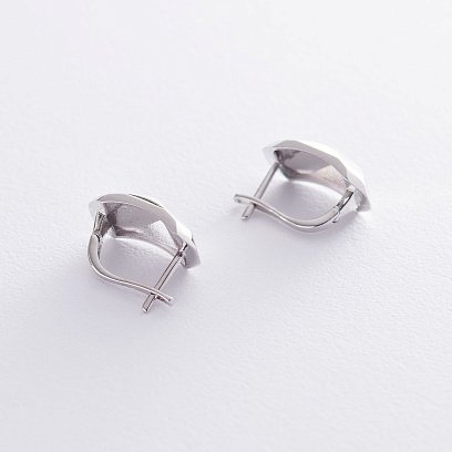 Сережки "Досконалість" в білому золоті с06791 №3