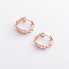 Серьги - кольца "Helen" в красном золоте с09571 от ювелирного магазина Оникс - 1