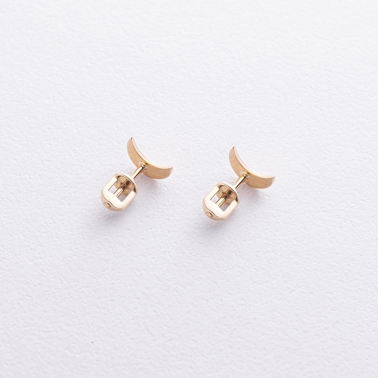 Сережки - пусети "Місяць" (жовте золото) с09239 від ювелірного магазину Онікс - 6