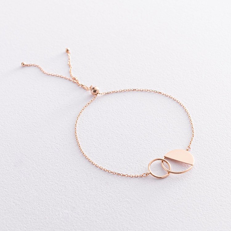 Золотий браслет "Переплетення" б04726 від ювелірного магазину Онікс