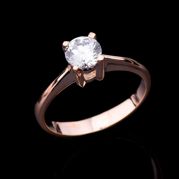 Кольцо с фианитом к01899 - 2 Кольцо с фианитом к01899 от ювелирного магазина Оникс - 2