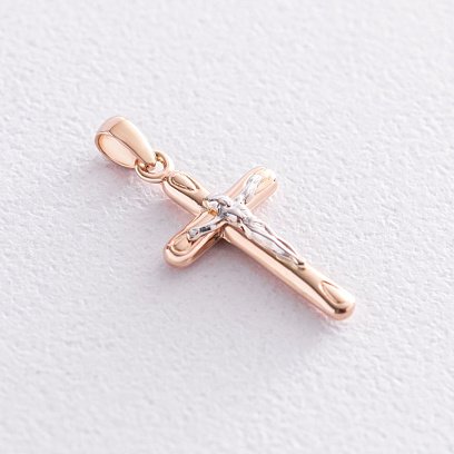 Золотой крестик с распятием п02031