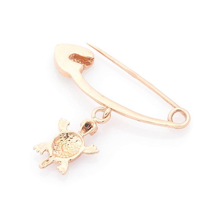 Золота шпилька "Черепашка" з емаллю зак00104ч від ювелірного магазину Онікс - 1