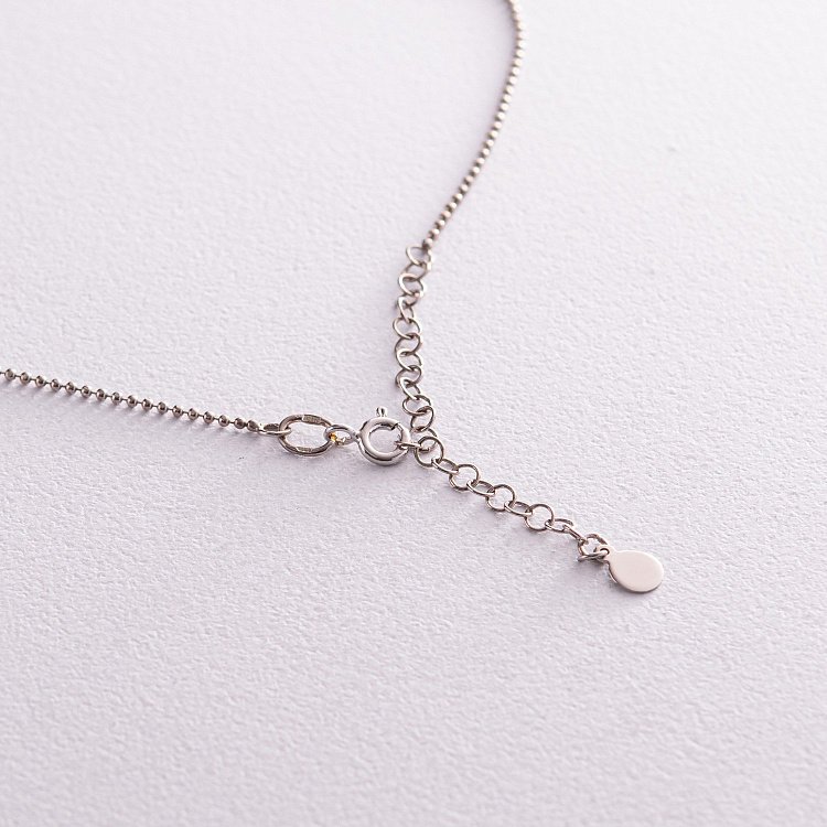 Срібне кольє - краватка "Кульки" 181201 від ювелірного магазину Онікс - 3