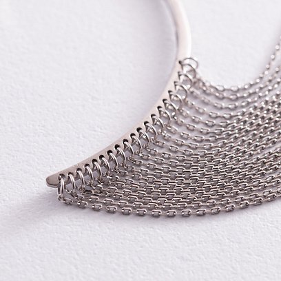 Сережка - каффа "Неповторність" в білому золоті с07589 №10