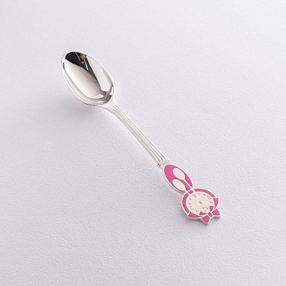 Серебряная ложка "Часики" (эмаль) 990075a