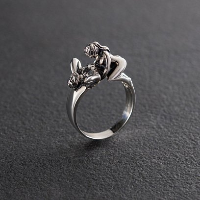 Серебряное кольцо "Страсть" 112624
