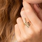 Кольцо "Змея" в желтом золоте к07090 от ювелирного магазина Оникс - 1