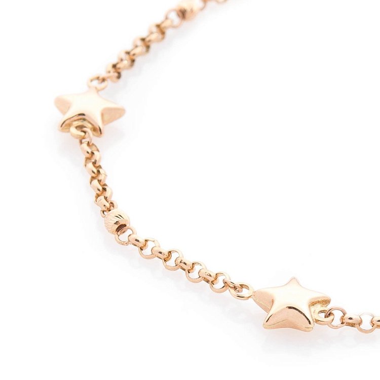 Золотий браслет "Зірки" б03416 від ювелірного магазину Онікс - 1